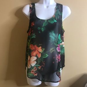 Wet Seal floral sheer tank